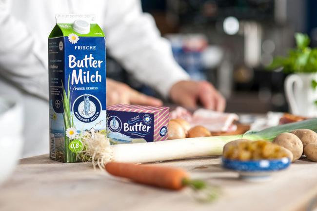 Frische Buttermilch von der Nordseeküste 